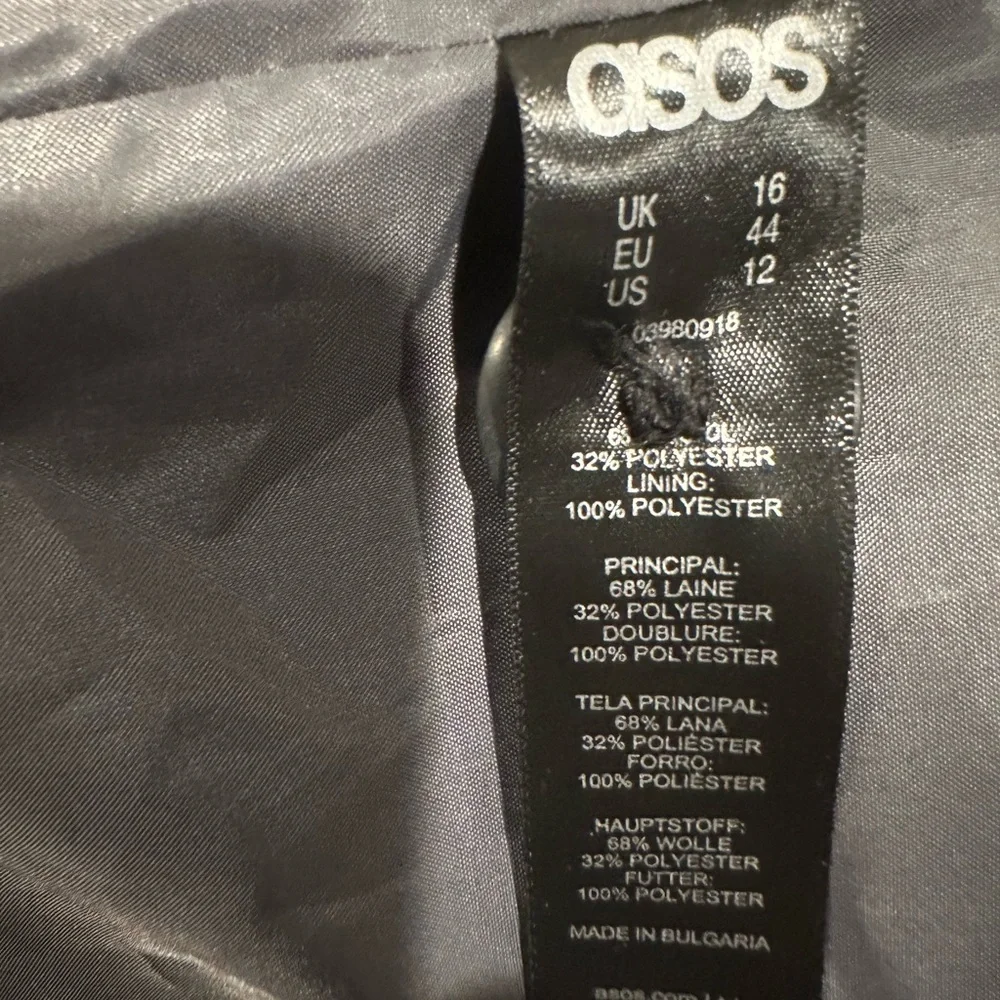 ASOS Gradient Wool Overcoat Size 12/M - Picture 6 of 6